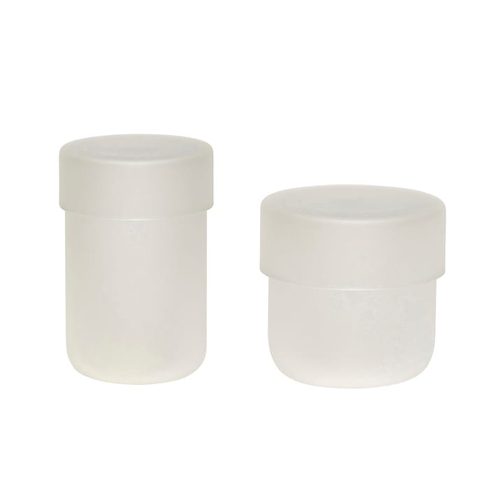 Glass storage jar 2-pack, Frost Hübsch