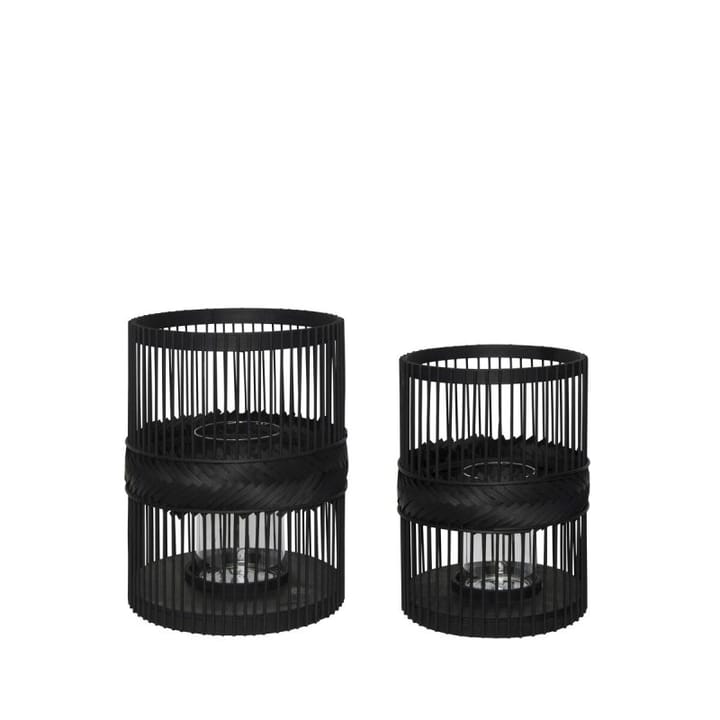 Hexa lanterns 2-pack - Black - Hübsch