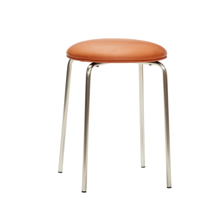 Hübsch stool H48 cm - Metal-nickel-brown - Hübsch