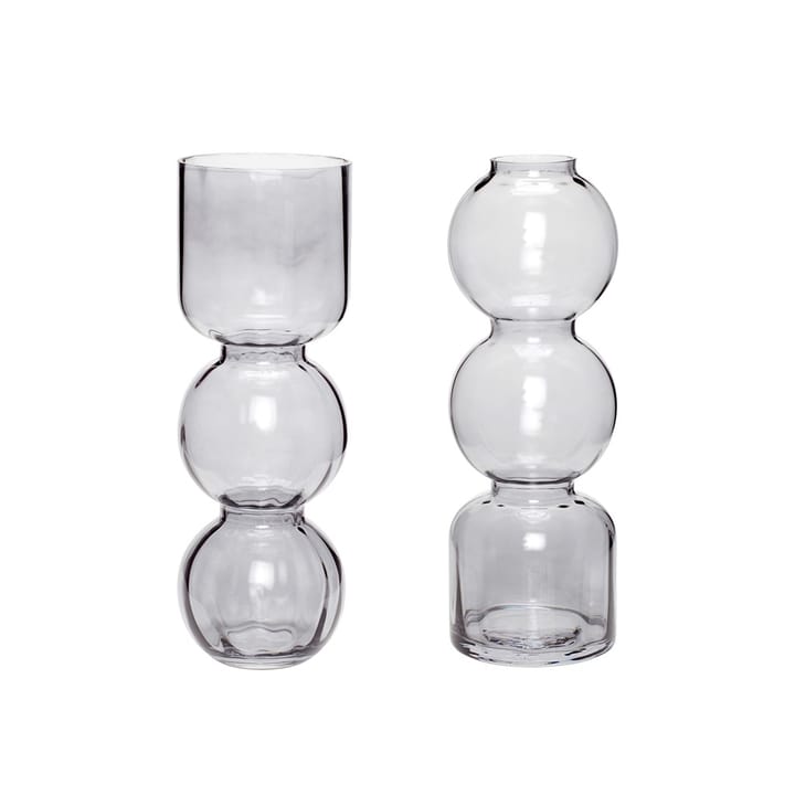 Hübsch vase 2-pack 12x25 cm, Gray Hübsch