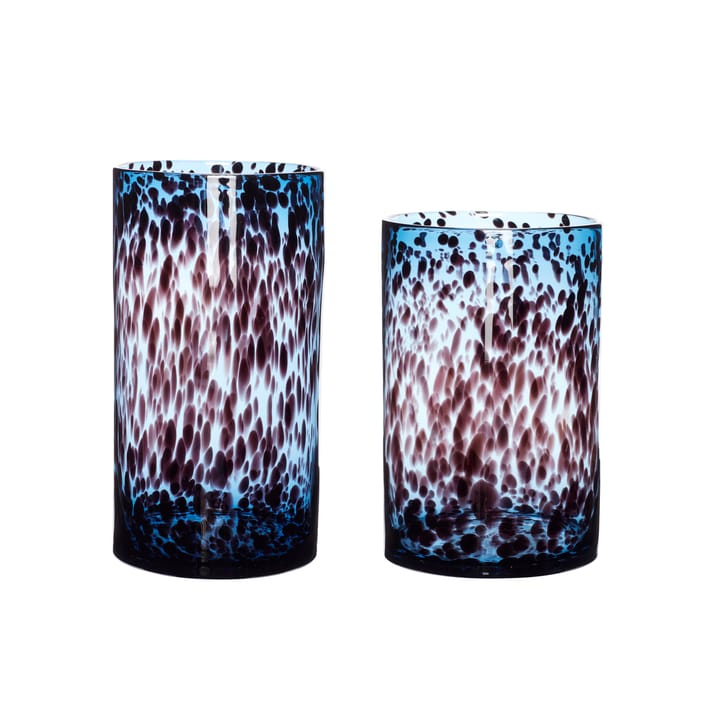 Hübsch vase 2-pack, Blue-bordeaux Hübsch