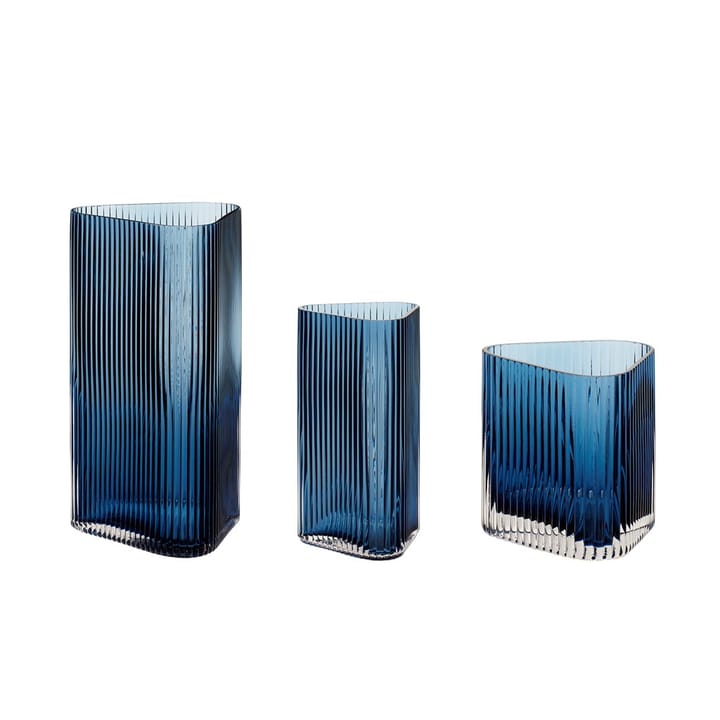 Hübsch vase 3-pack - Blue - Hübsch