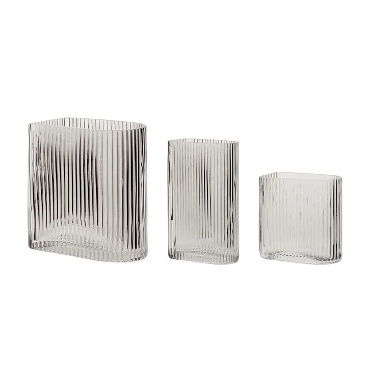 Hübsch vase 3-pack, Clear Hübsch