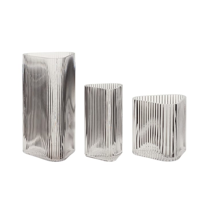 Hübsch vase 3-pack - Clear - Hübsch