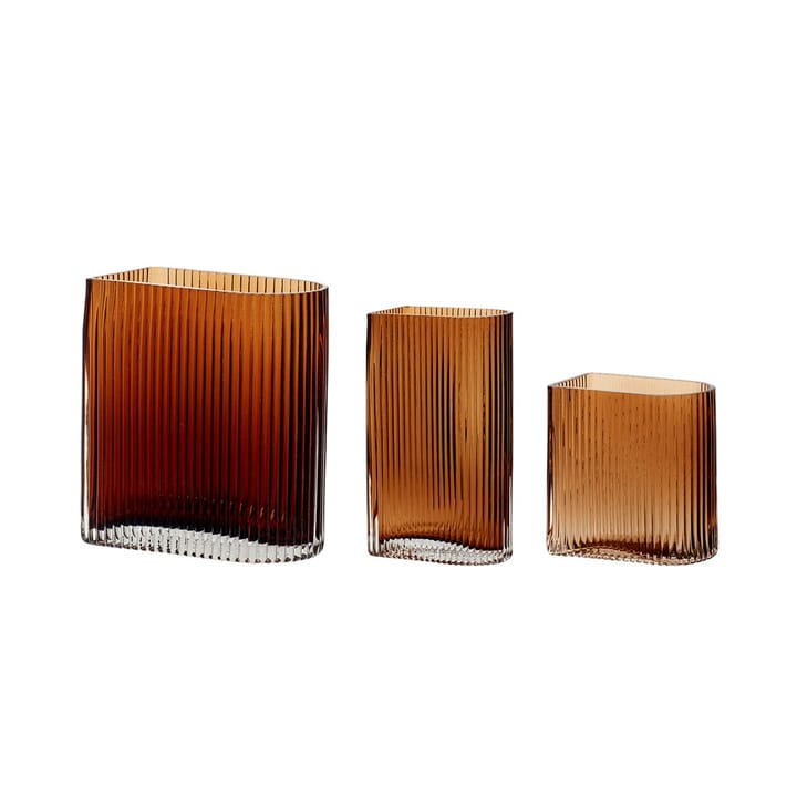 Hübsch vase 3-pack, Orange-brown Hübsch