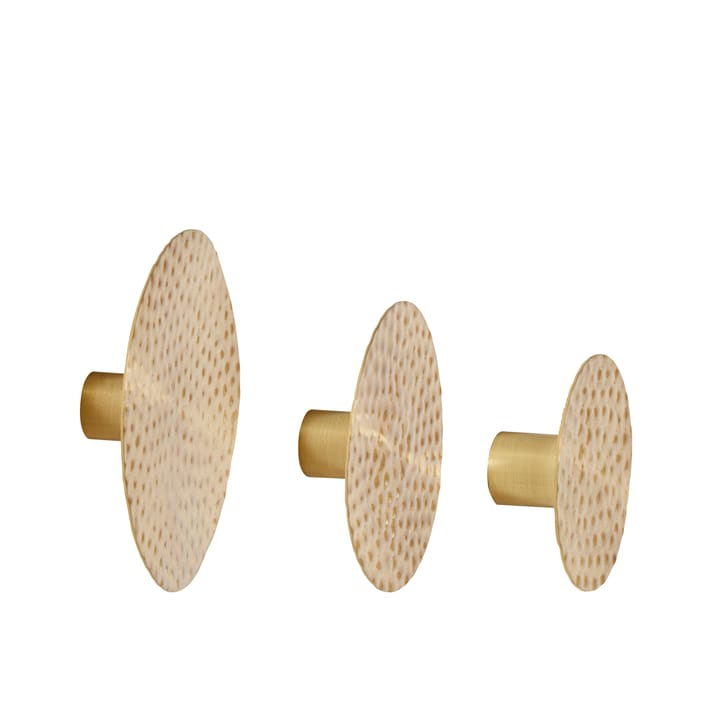 Knob 3-pack - Metal-brass - Hübsch