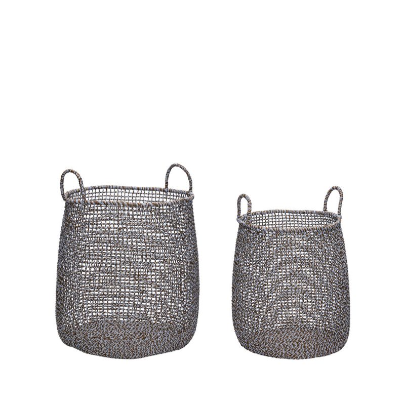 Hübsch Mist baskets 2-pack Brown