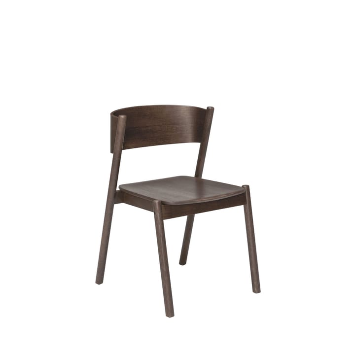 Oblique chair - Dark brown - Hübsch