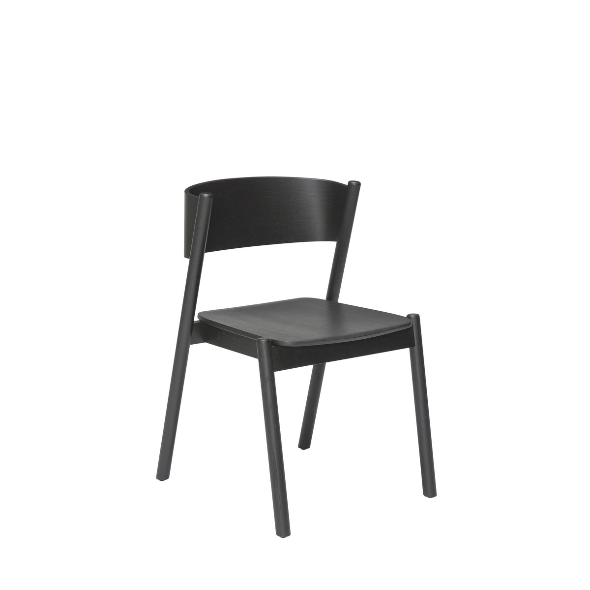 Hübsch Oblique dining chair Black