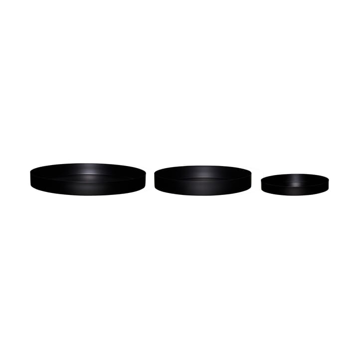 Planter Saucer 2-pack, Metal-black Hübsch