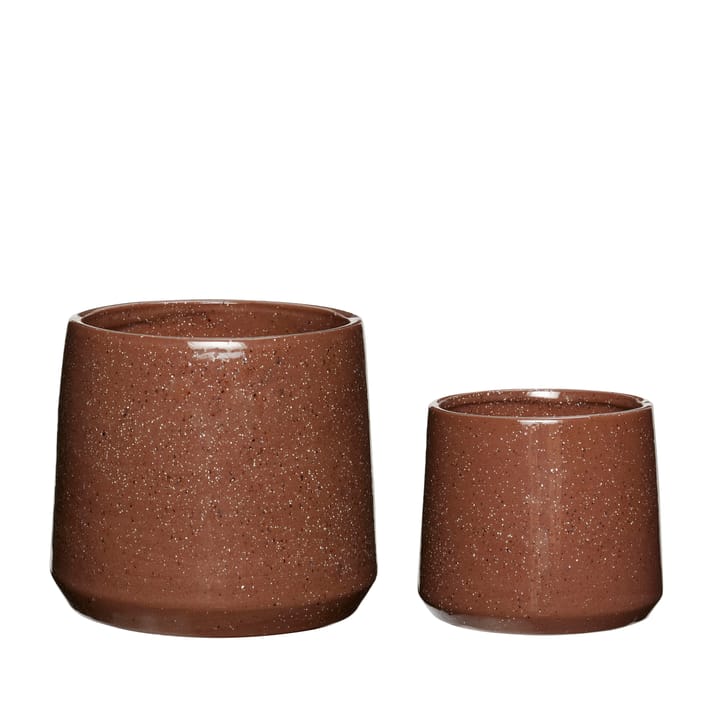 Pot 2-pack, Brown Hübsch