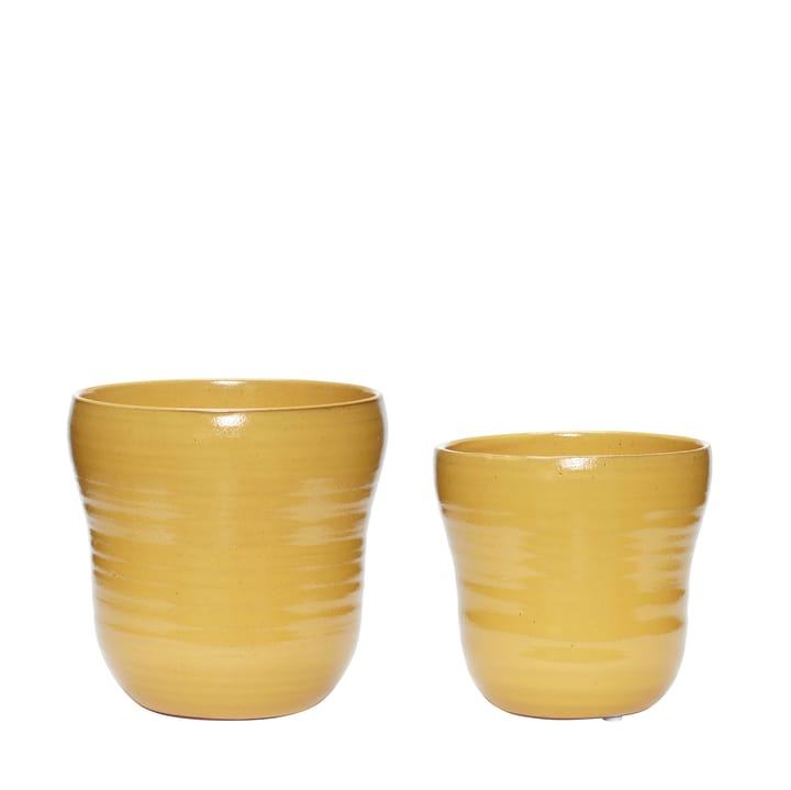 Pot 2-pack, Yellow Hübsch