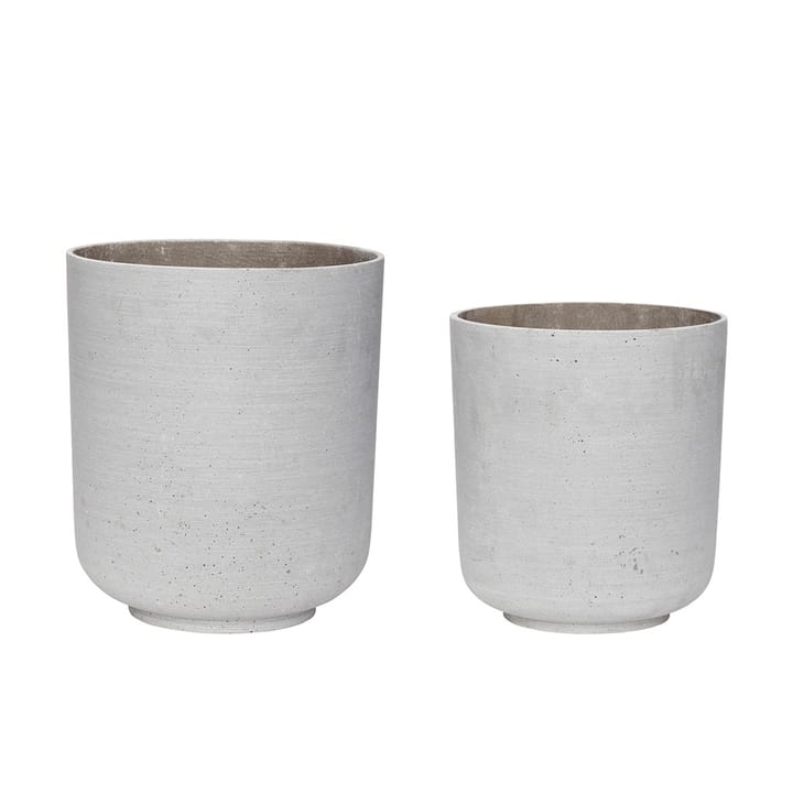 Pot Stone 2-pack, Gray Hübsch