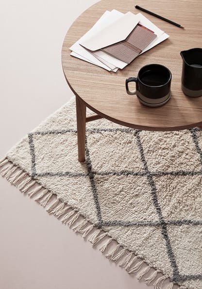 Rug 90x150 cm, White-gray Hübsch