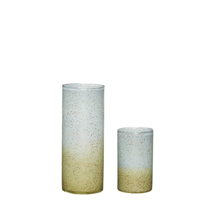 Shimmer vase 2-pack, Blue-glitter Hübsch