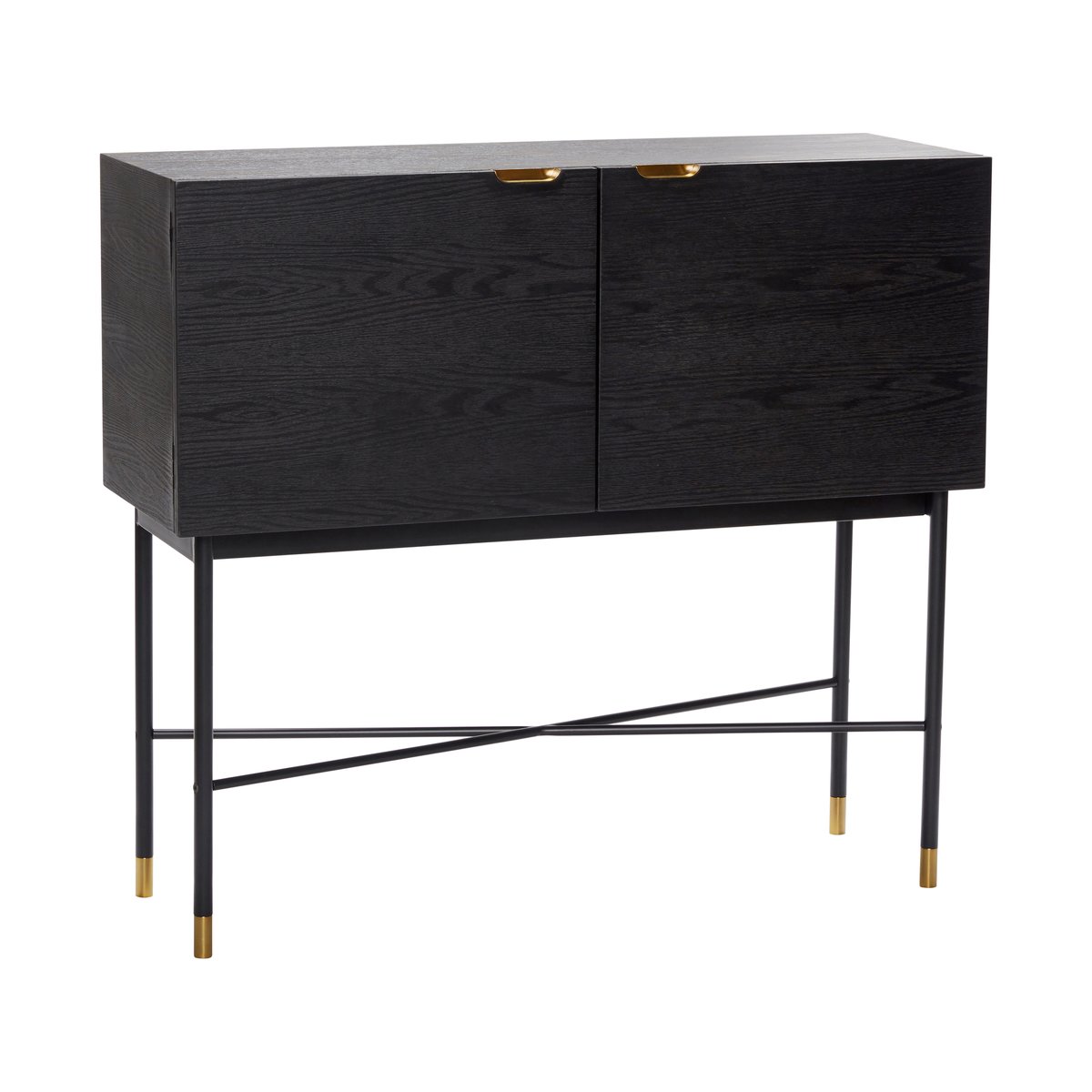 Hübsch Side table 100x90 cm Ash-black-brass