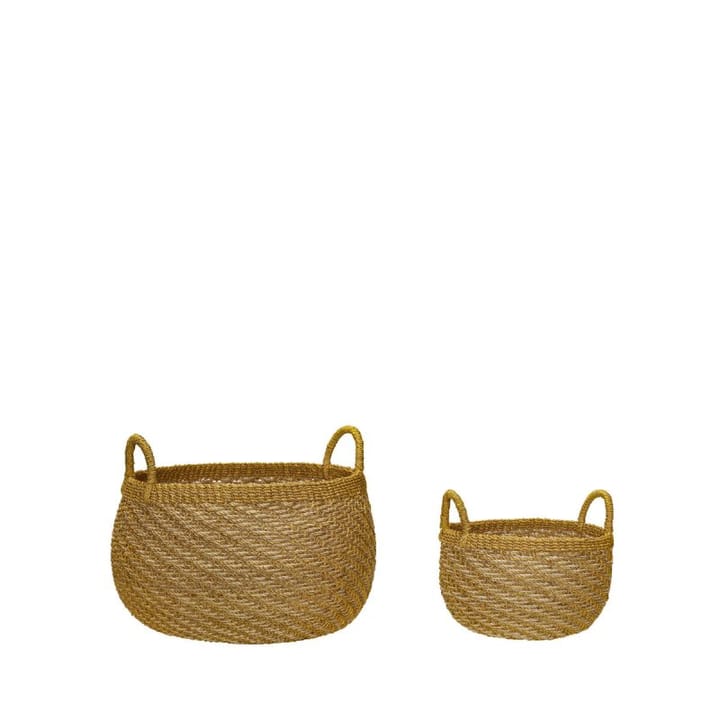 Solar baskets 2-pack - Natural - yellow - Hübsch