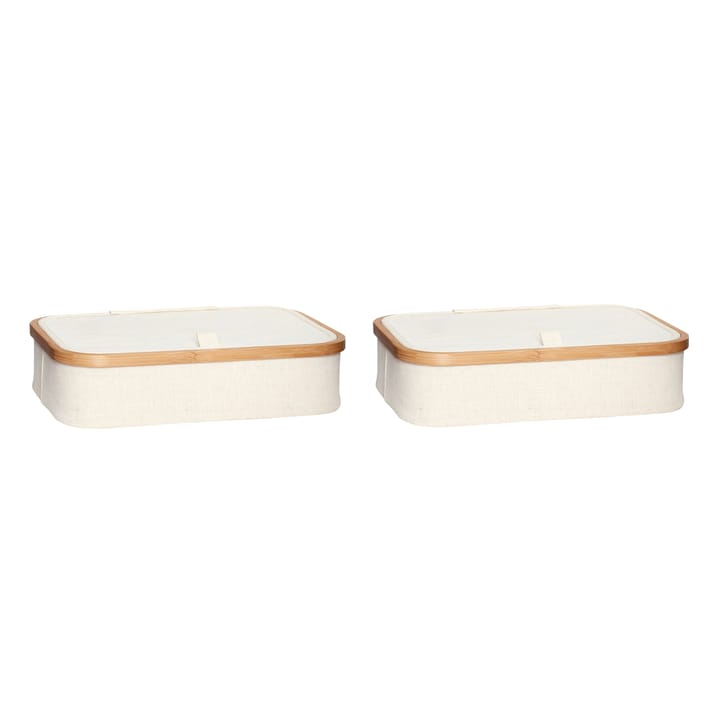 Storage box 2-pack - Beige - Hübsch