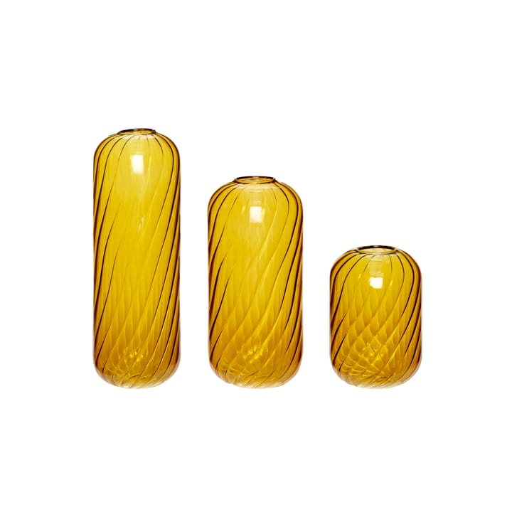 Vase 3-pack, Glass-amber Hübsch