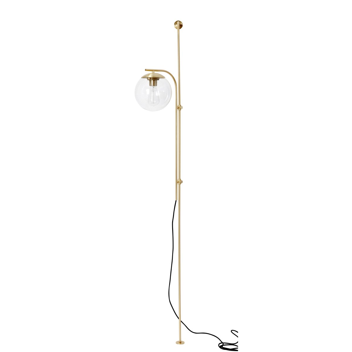 Hübsch Wall lamp 182 cm Metal-glass-brass-clear