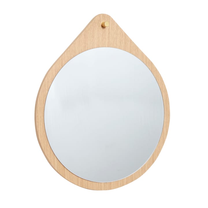 Wall mirror Ø64 cm - Oak wood - Hübsch