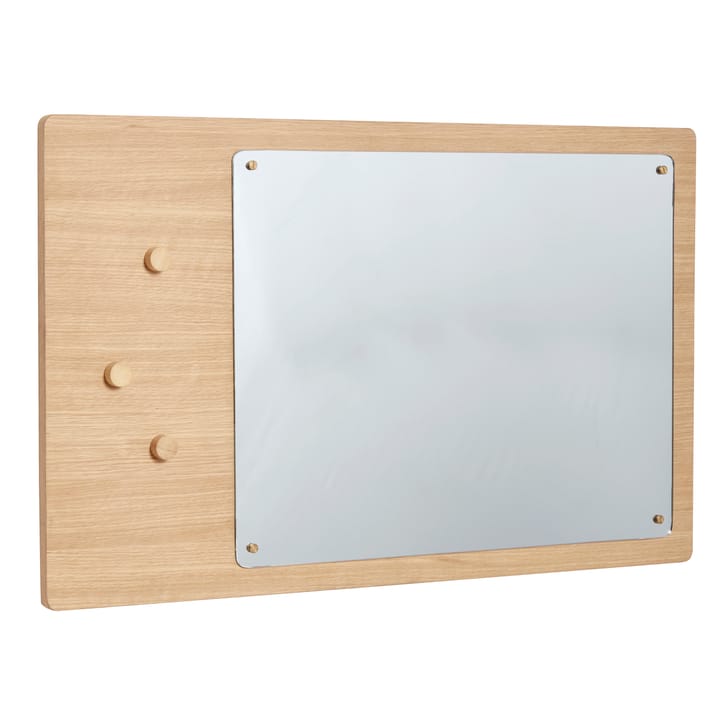 Wall mirror 80x50 cm - Oak wood - Hübsch