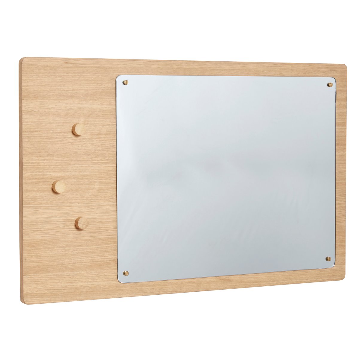 Hübsch Wall mirror 80x50 cm Oak wood