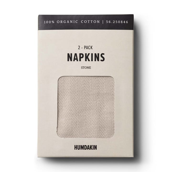 Humdakin fabric napkin 40x40 cm 2-pack, Light stone Humdakin