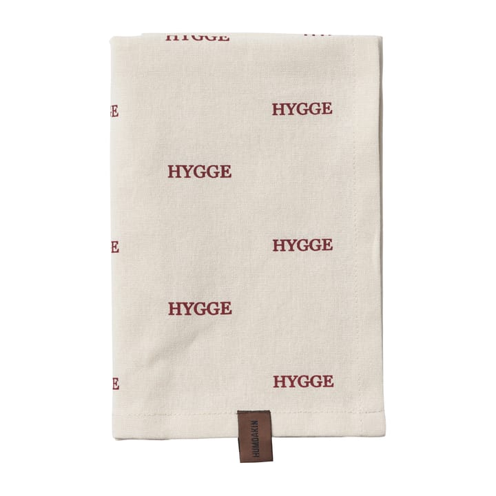 Humdakin Hygge kitchen towel, Off white/Red Humdakin