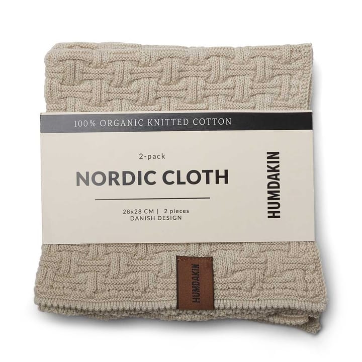 Humdakin Nordic dishcloth 28x28 cm 2-pack, Light stone Humdakin