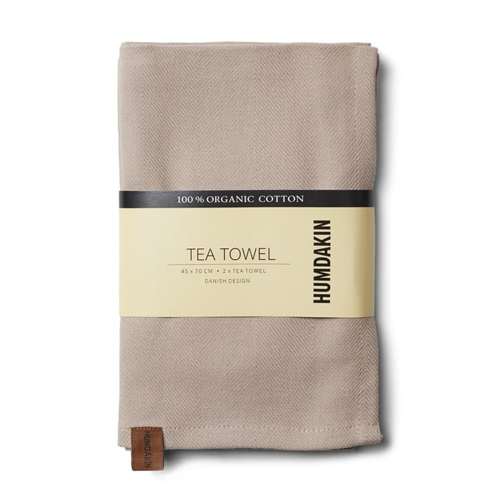 Humdakin Organic kitchen towel 45x70 cm 2-pack, Light stone Humdakin