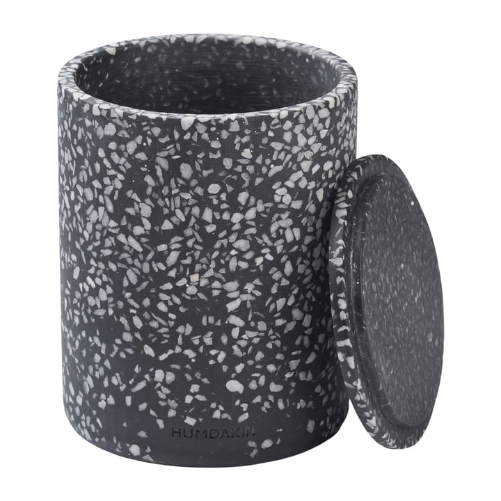 Humdakin Terrazzo vase with lid Ø13 cm, Black Humdakin