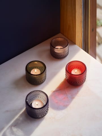 Kastehelmi candleholder - Cranberry - Iittala