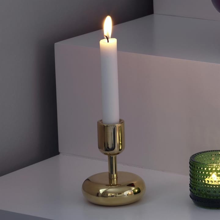 Nappula candleholder brass, small 107 mm Iittala