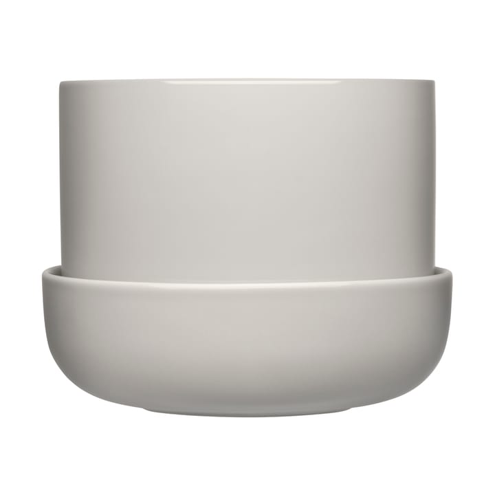 Nappula flower pot with saucer Ø17 cm h13 cm - Light gray - Iittala