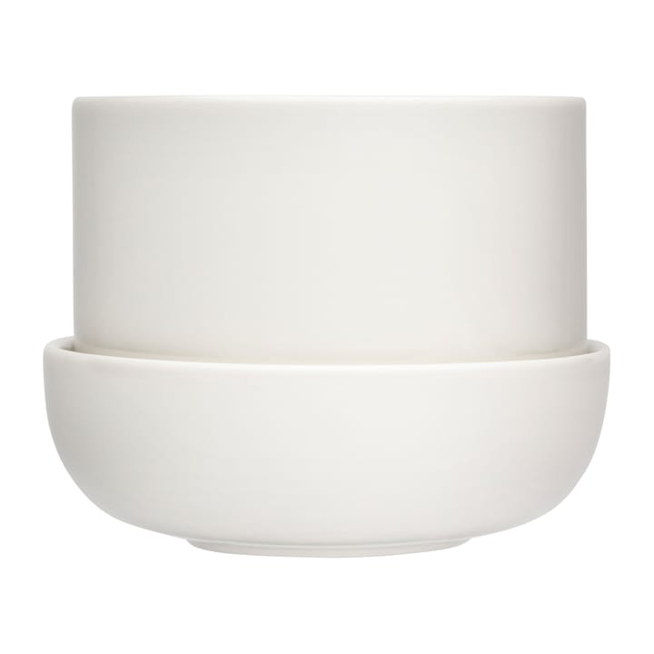 Nappula flower pot with saucer Ø17 cm h13 cm, White Iittala