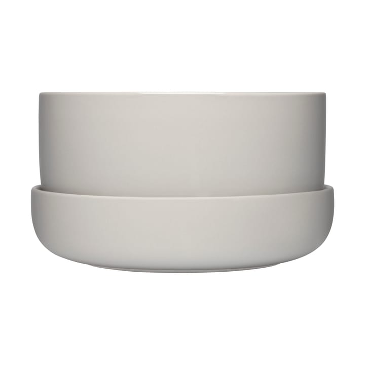 Nappula pot with saucer Ø24 cm h13 cm, Light grey Iittala