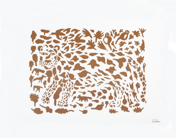 Oiva Toikka Cheetah poster brown, 50x70 cm Iittala