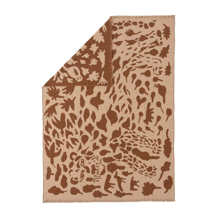 Oiva Toikka Cheetah wool throw 130x180 cm, Brown Iittala