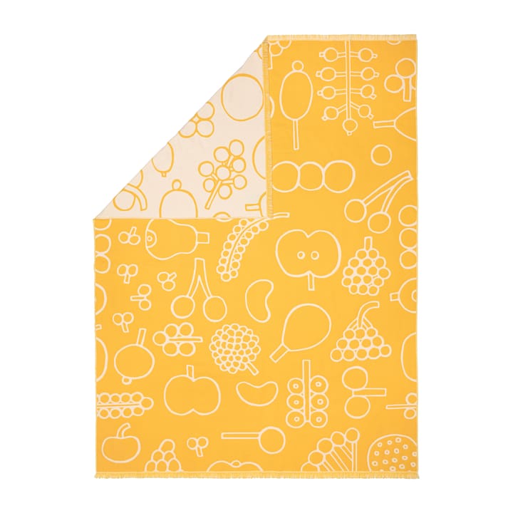 Oiva Toikka Frutta throw 130x180 cm, Yellow Iittala