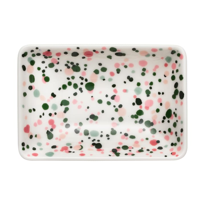 Oiva Toikka Helle A7 plate 7x10 cm, Pink-green Iittala