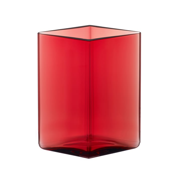 Ruutu vase 11.5x14 cm, cranberry Iittala