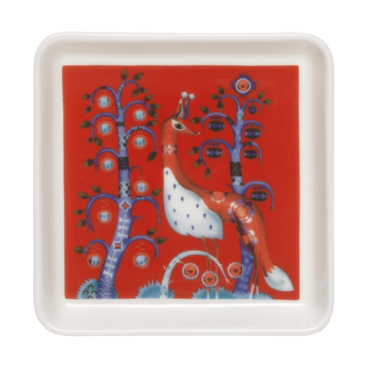 Taika plate 12x12 cm - Red - Iittala