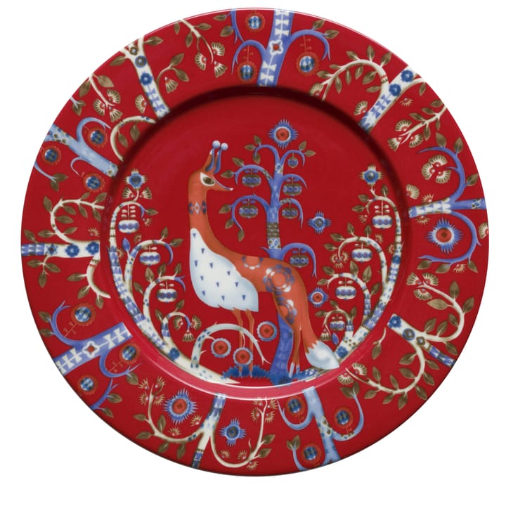 Taika plate 22 cm, red Iittala