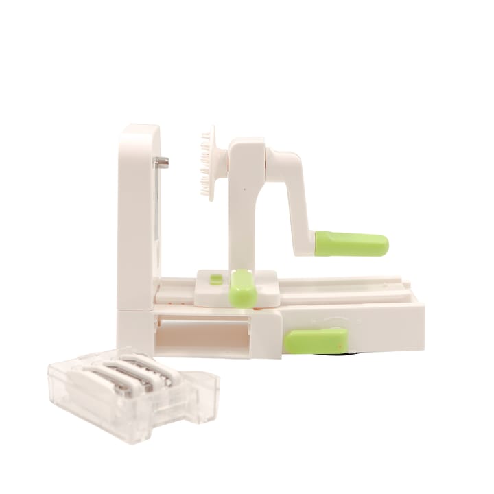 Spiralizer Vegetable Lathe Foldable 4 Blades, White-green IMK InMyKitchen