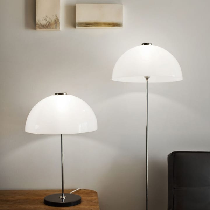 Kupoli table lamp, Black-metal details-white shade Innolux