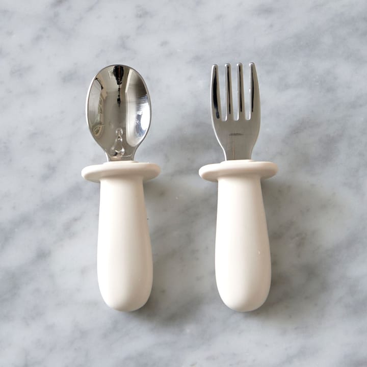 Baby cutlery set 2 pieces, Cream Jack o Juno