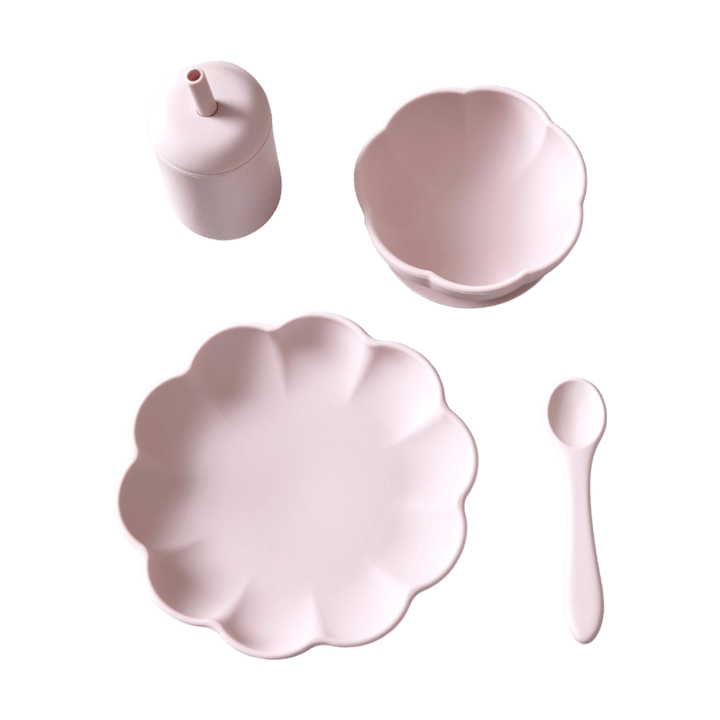 Little Poppy children's dinner set 4 pieces, Light pink Jack o Juno