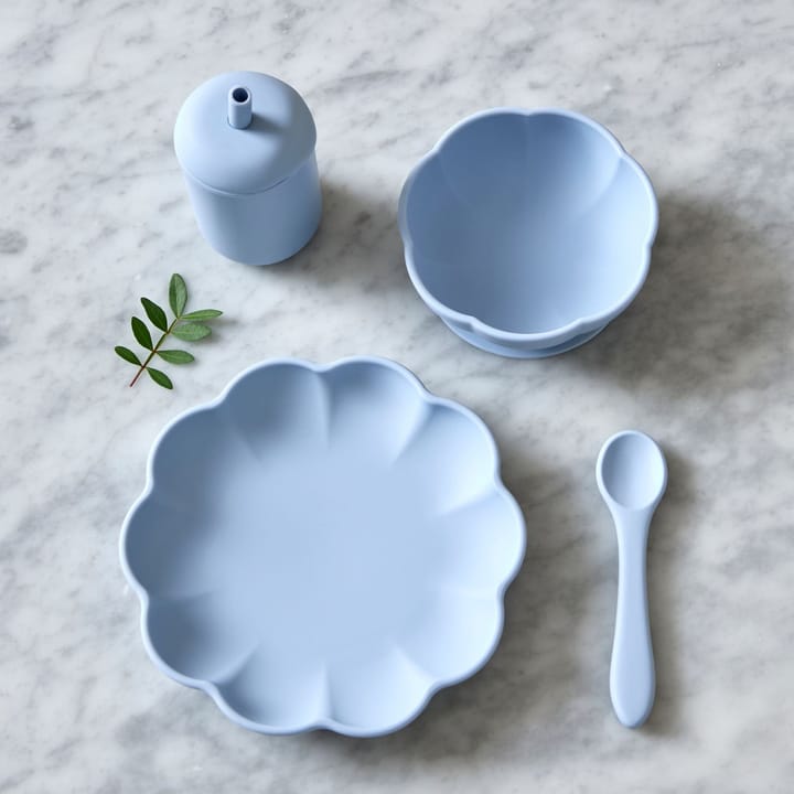 Little Poppy children's dinner set 4 pieces, Pale blue Jack o Juno