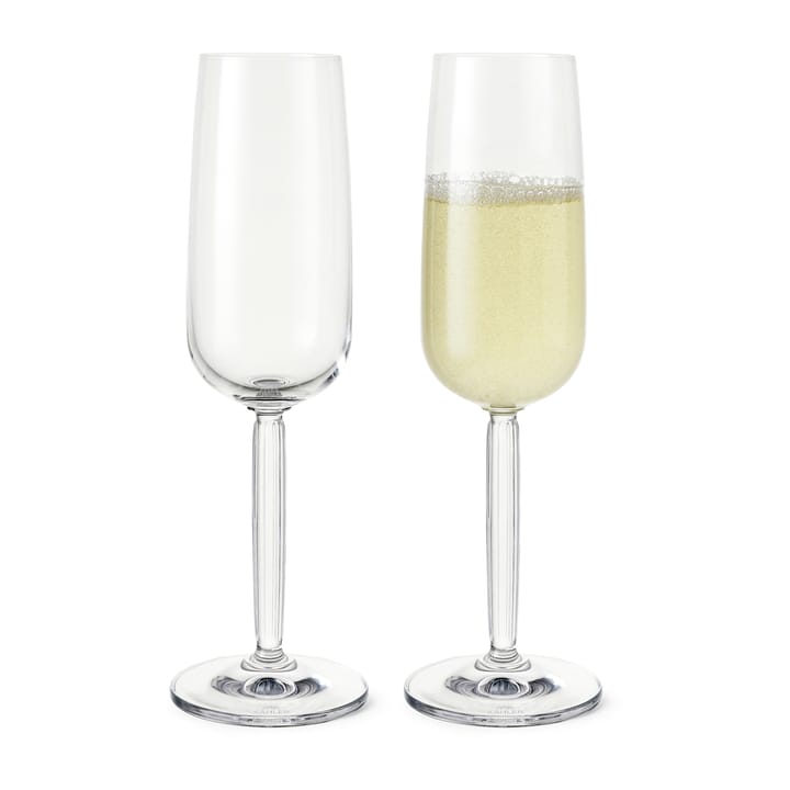 Hammershøi champagne glass 24 cl 2pack - Clear - Kähler